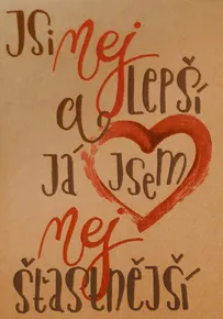 Přáníčko BeBechy - recyklovaný papír - Jsi nej